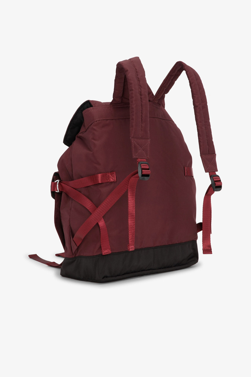 GANNI DARK BURGUNDY TECH BACKPACK outlook