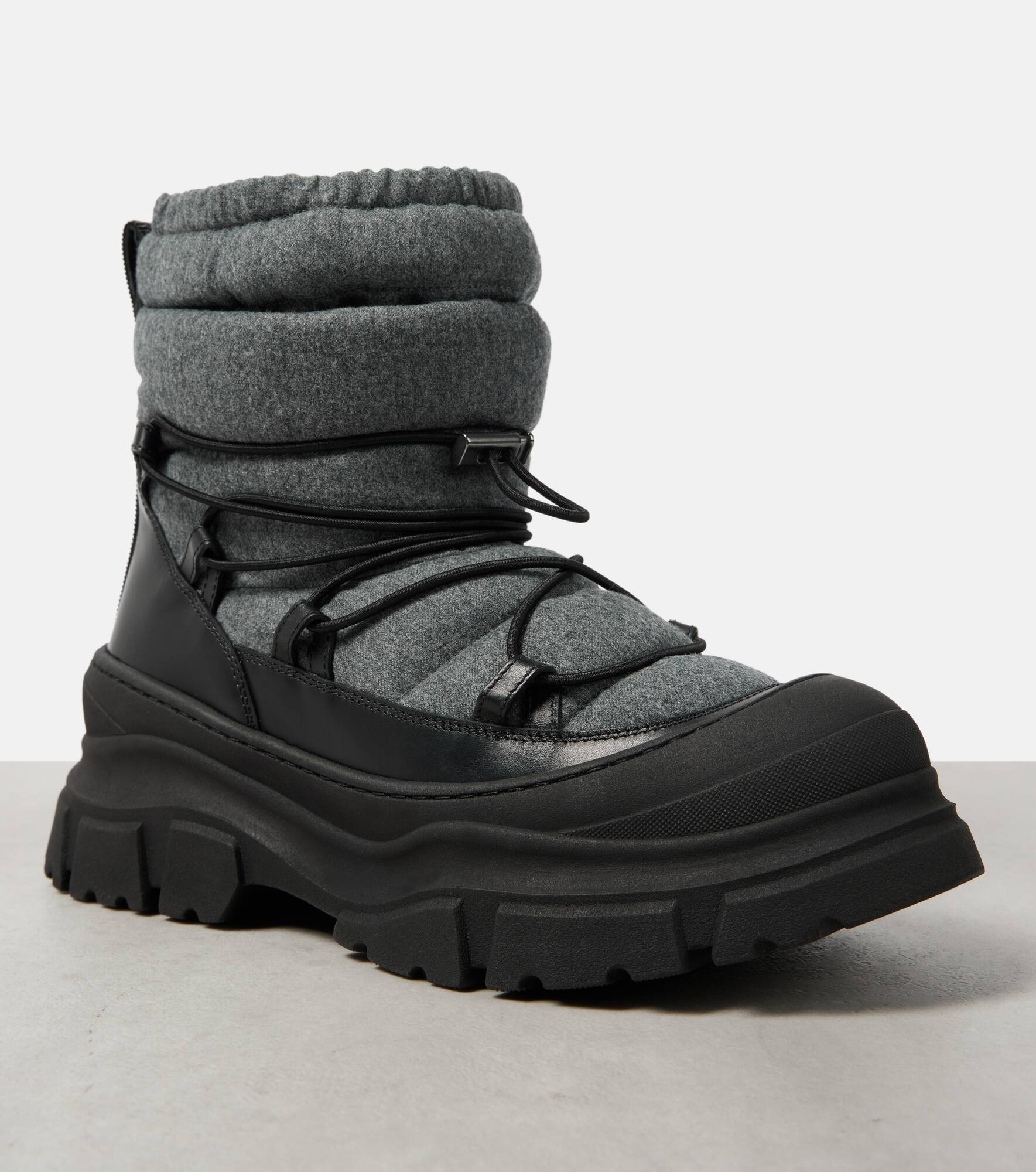 Leather-trimmed snow boots - 6