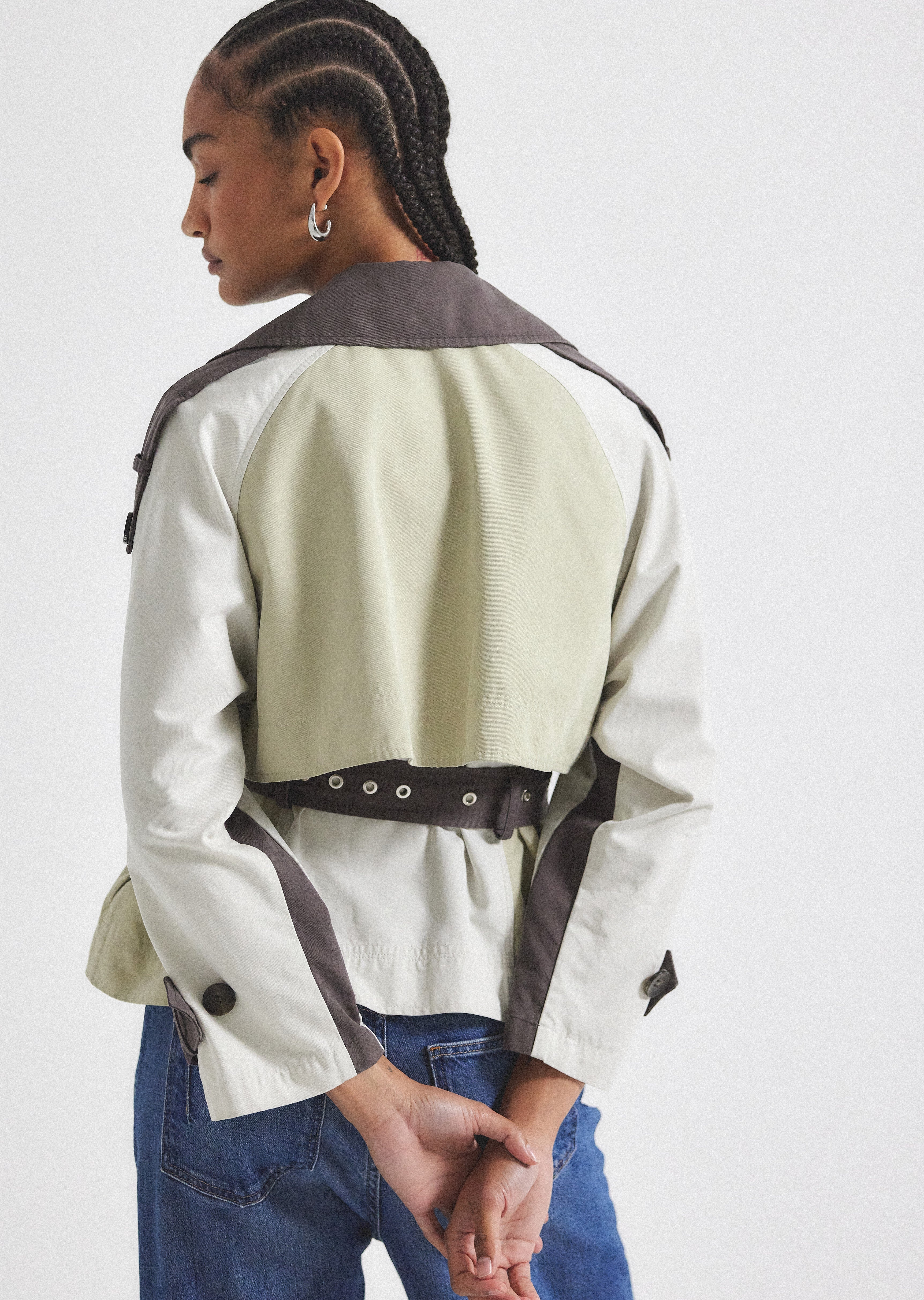 INES CROPPED TRENCH JACKET - 6