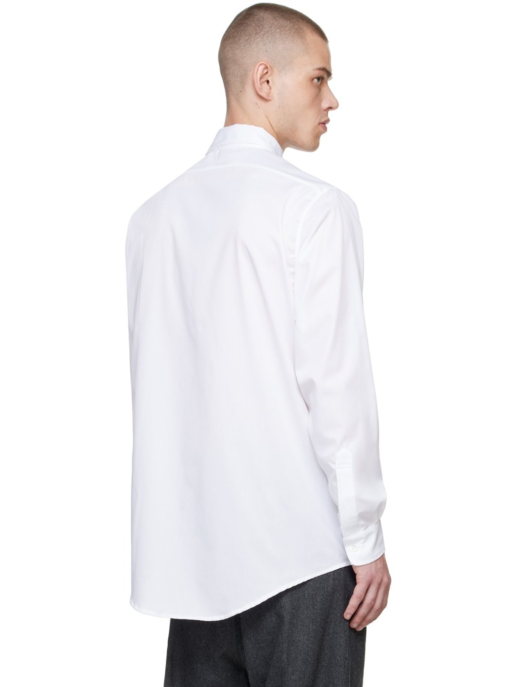 White Button-Down Shirt - 3