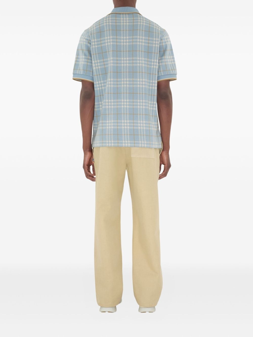 checked cotton polo shirt - 4