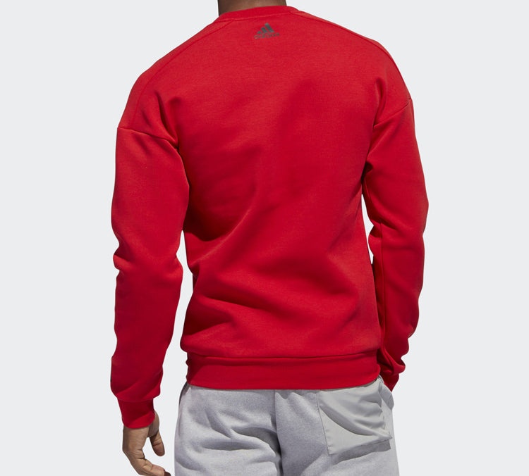 adidas Logo Printing Sports Pullover Red FU6221 - 5