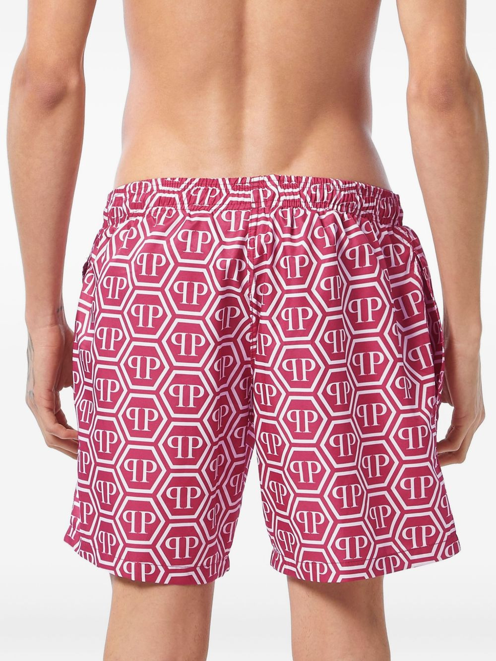 monogram hexagon swim shorts - 4