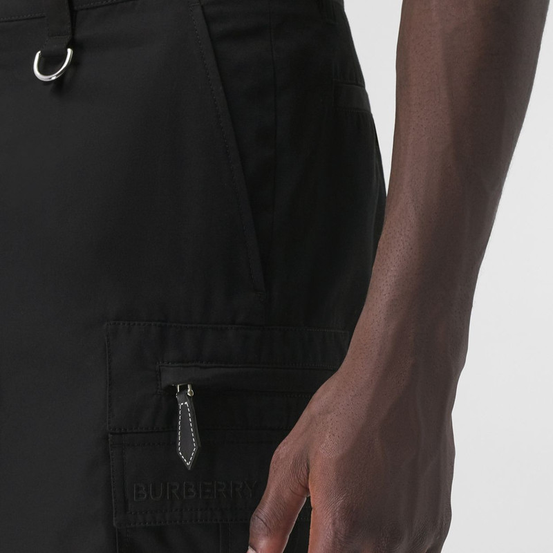 D-ring Detail Cotton Gabardine Shorts 3