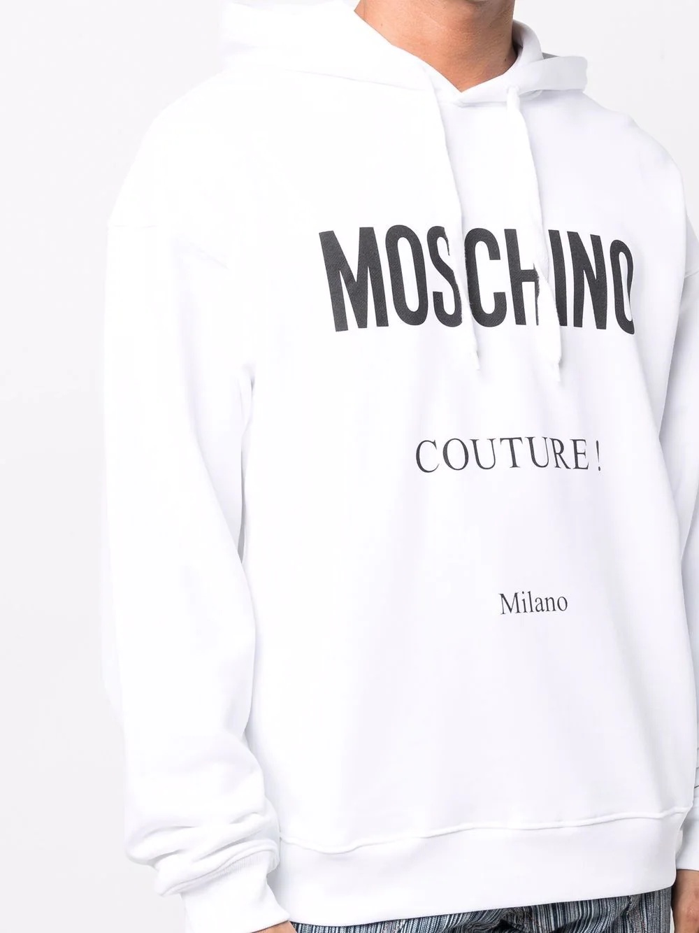 logo-print cotton hoodie - 5