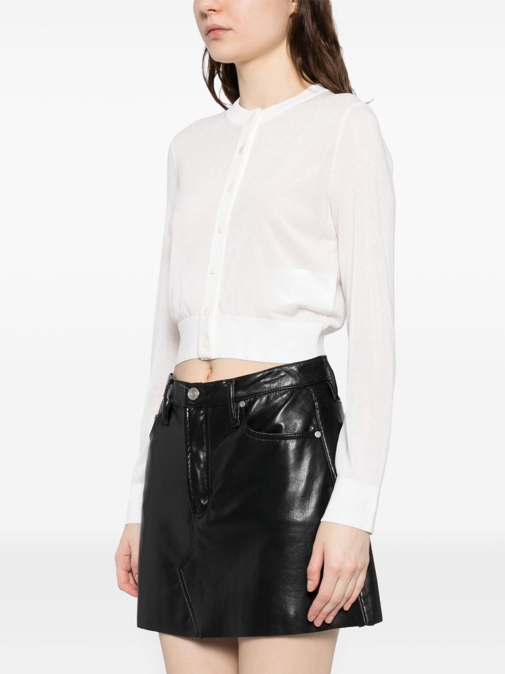 crystal-embellished cropped top - 3
