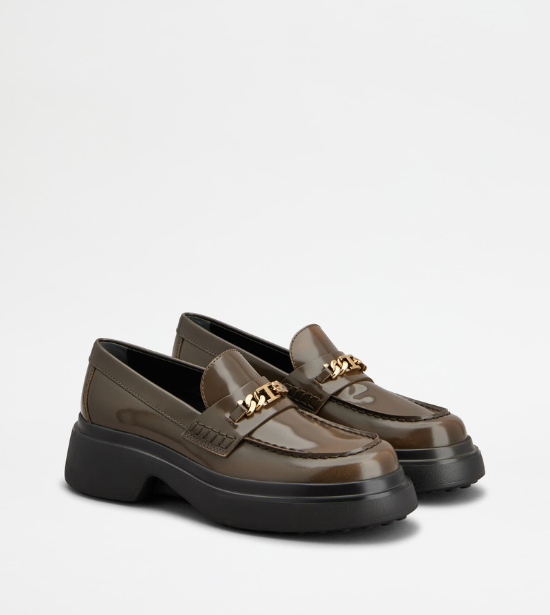 LOAFERS IN LEATHER - BROWN 2