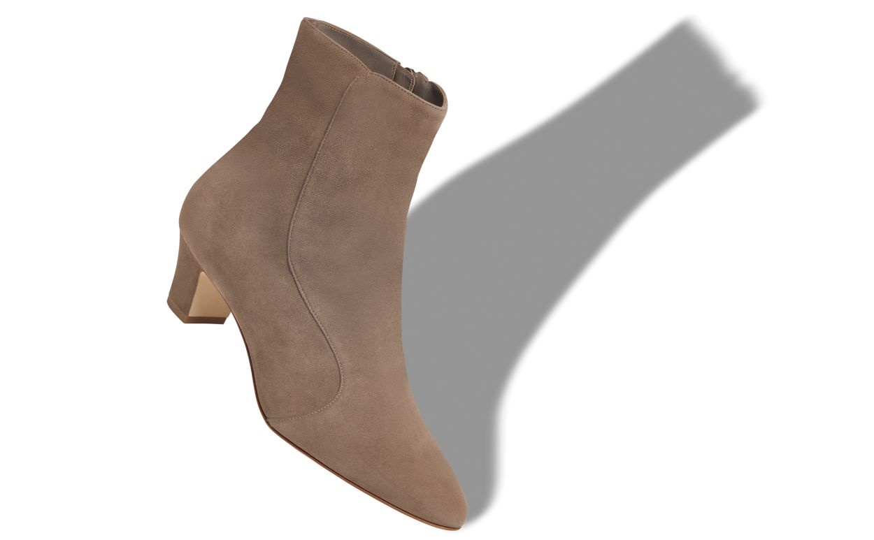 Light Brown Suede Ankle Boots - 2