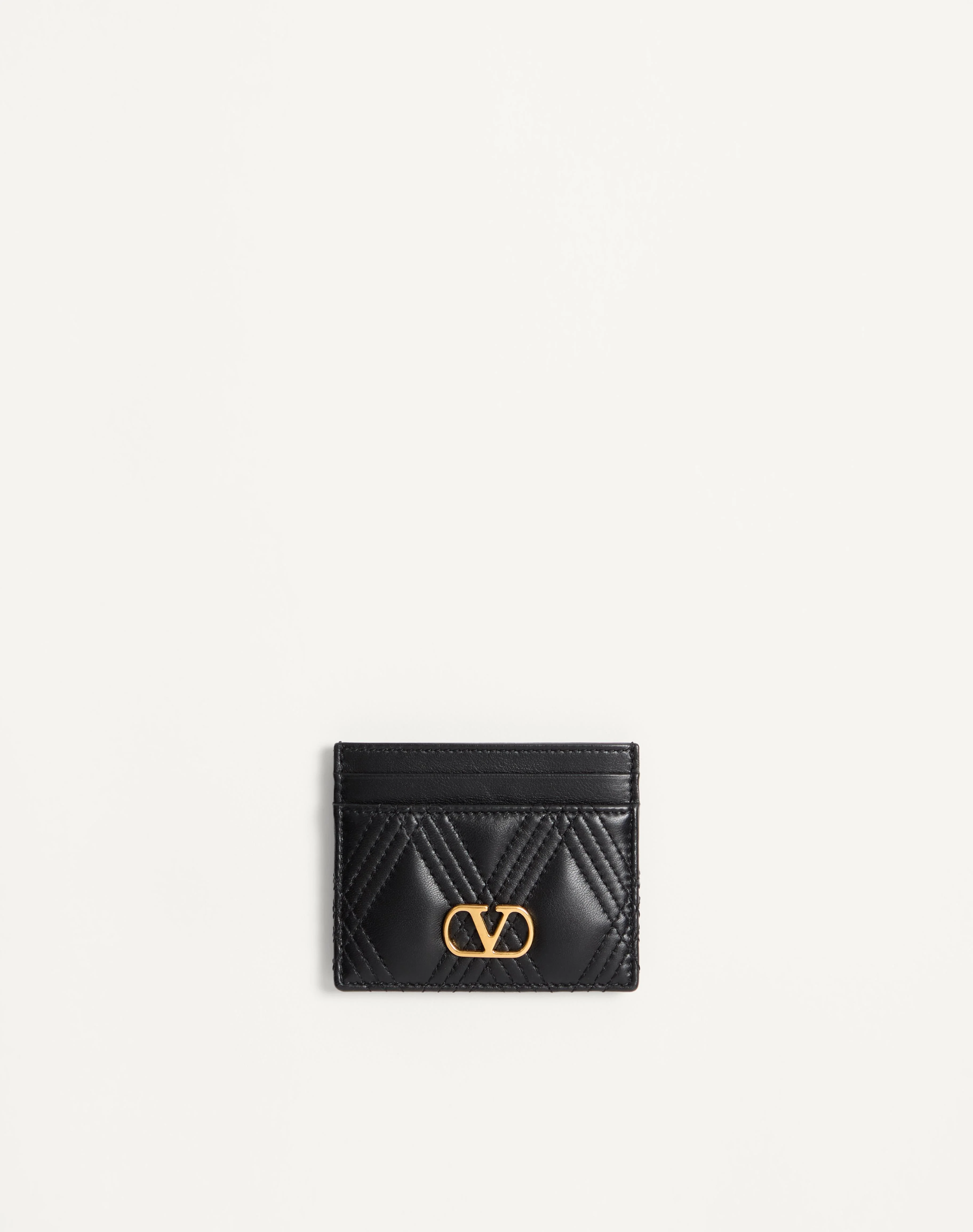 VALENTINO GARAVANI QUILTIE 67 CARDHOLDER IN QUILTED NAPPA LEATHER - 1