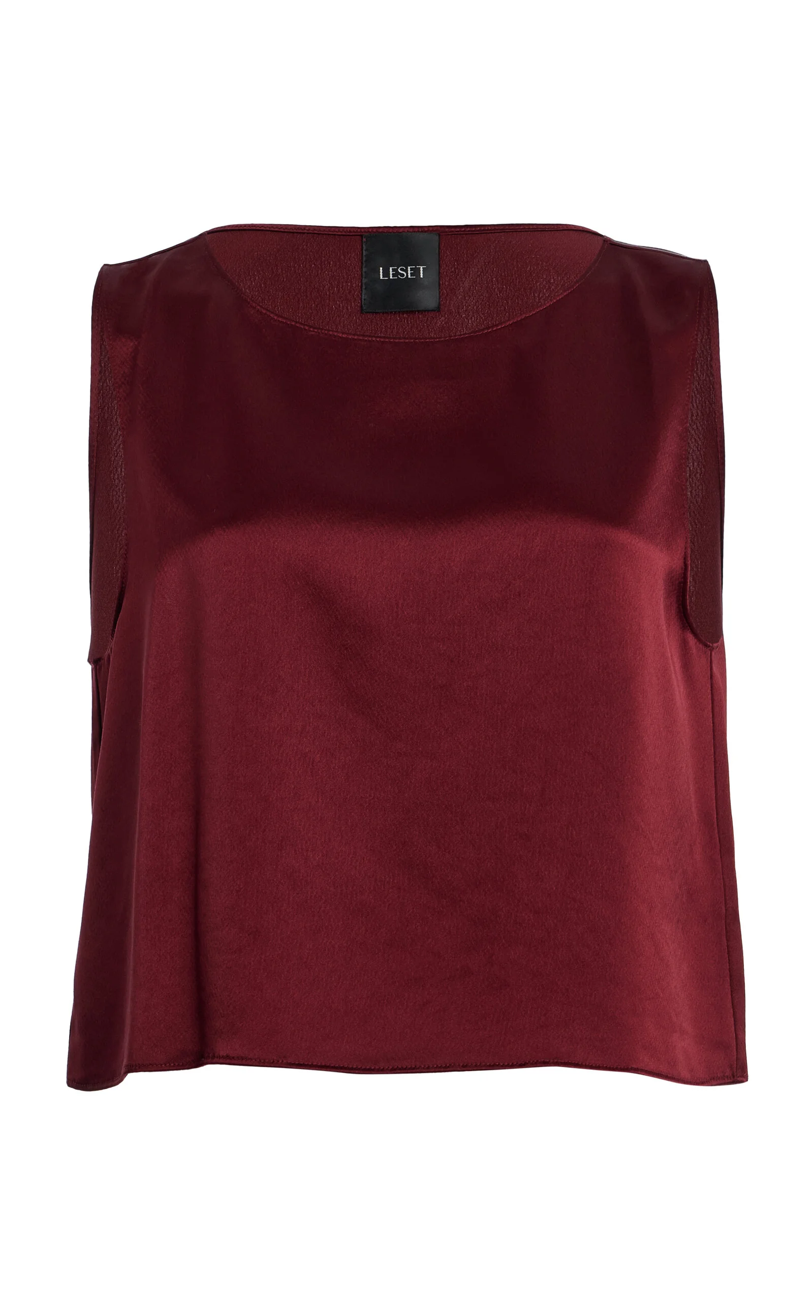 Barb Satin Crop Top burgundy - 1