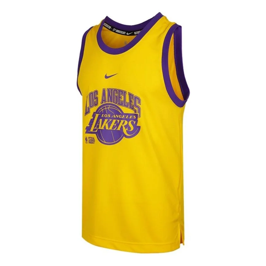 Men's Nike Tank Dna Cts 75 Sports Basketball Jersey/Vest Yellow DB1277-728 - 1