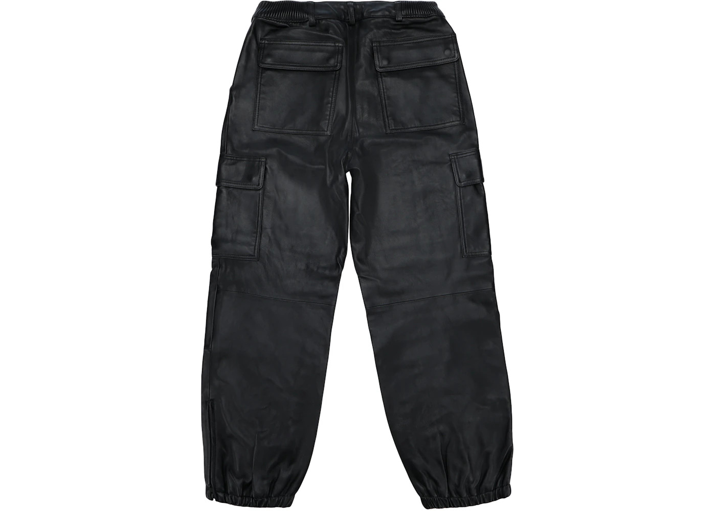 Supreme Leather Cargo Pants Black - 2