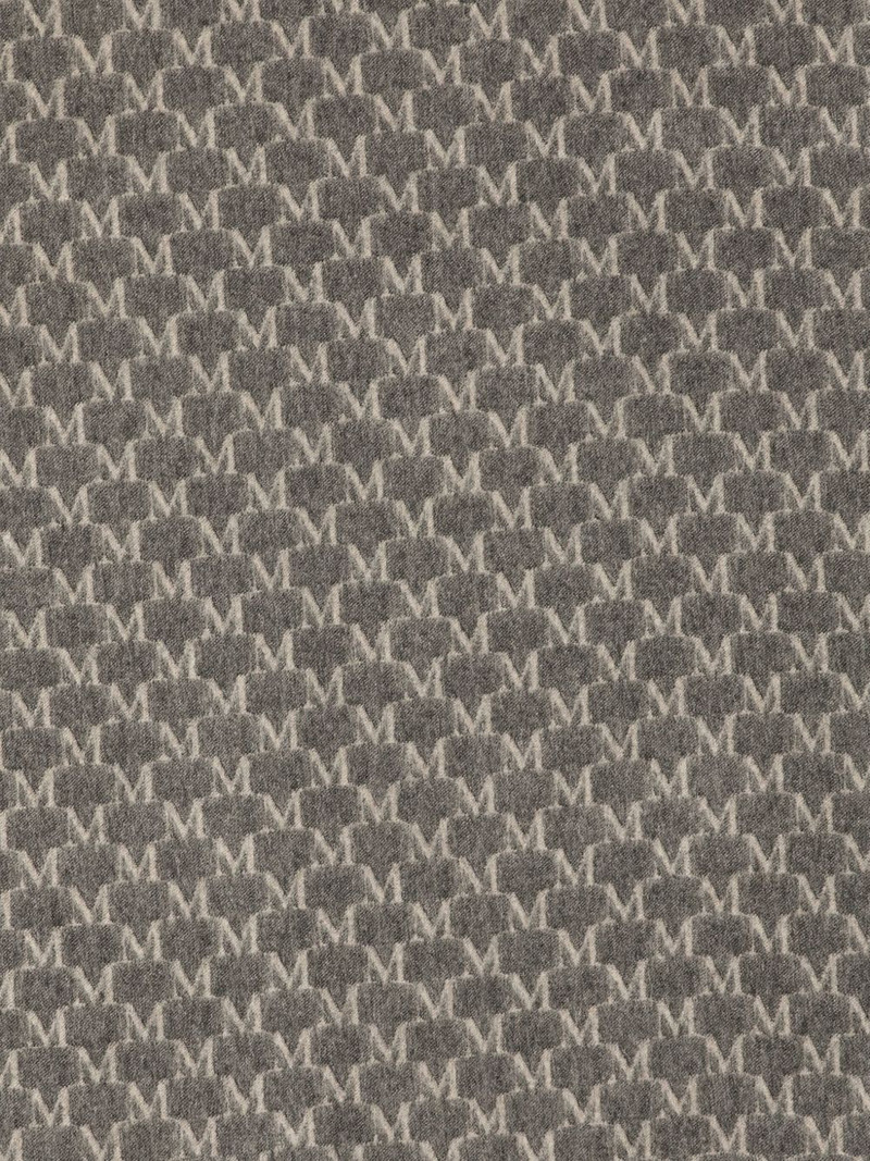 Max Mara monogram-pattern fringed scarf outlook
