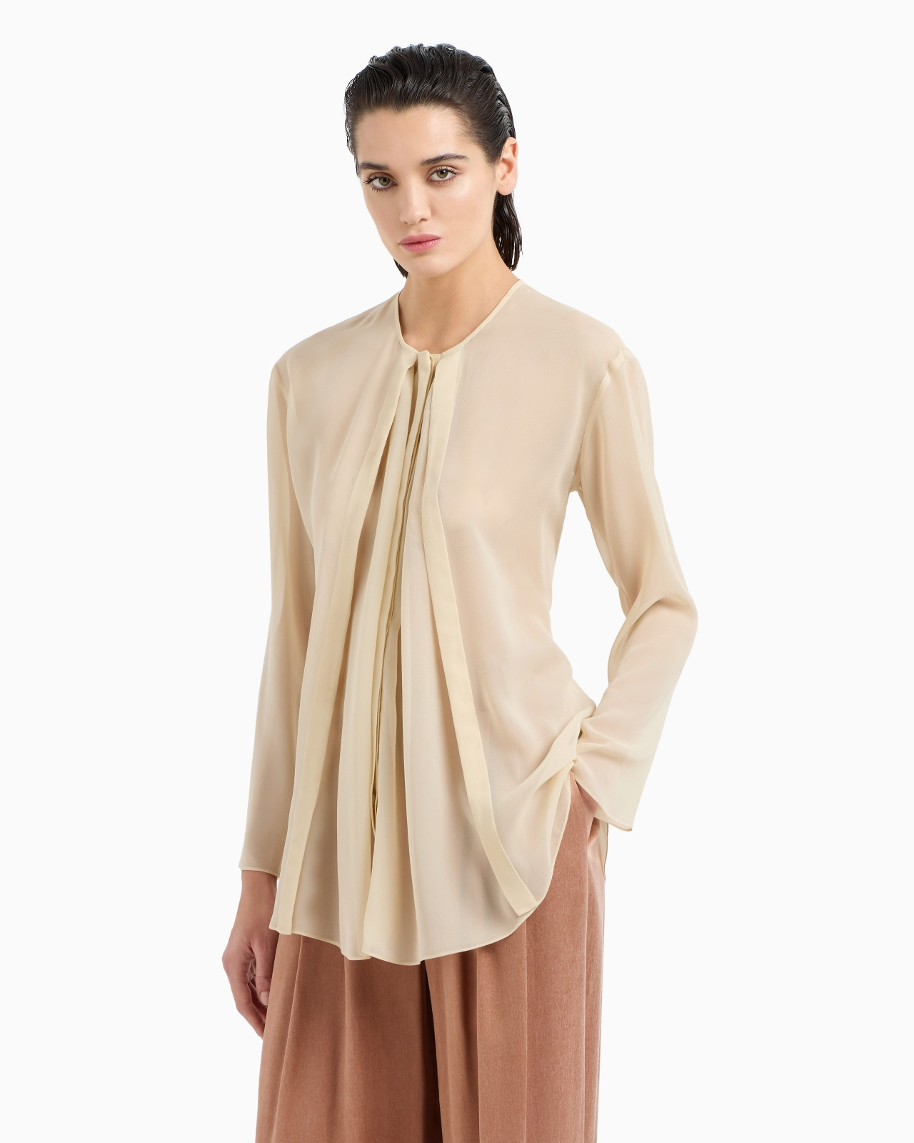 SILK GEORGETTE SHIRT - 4