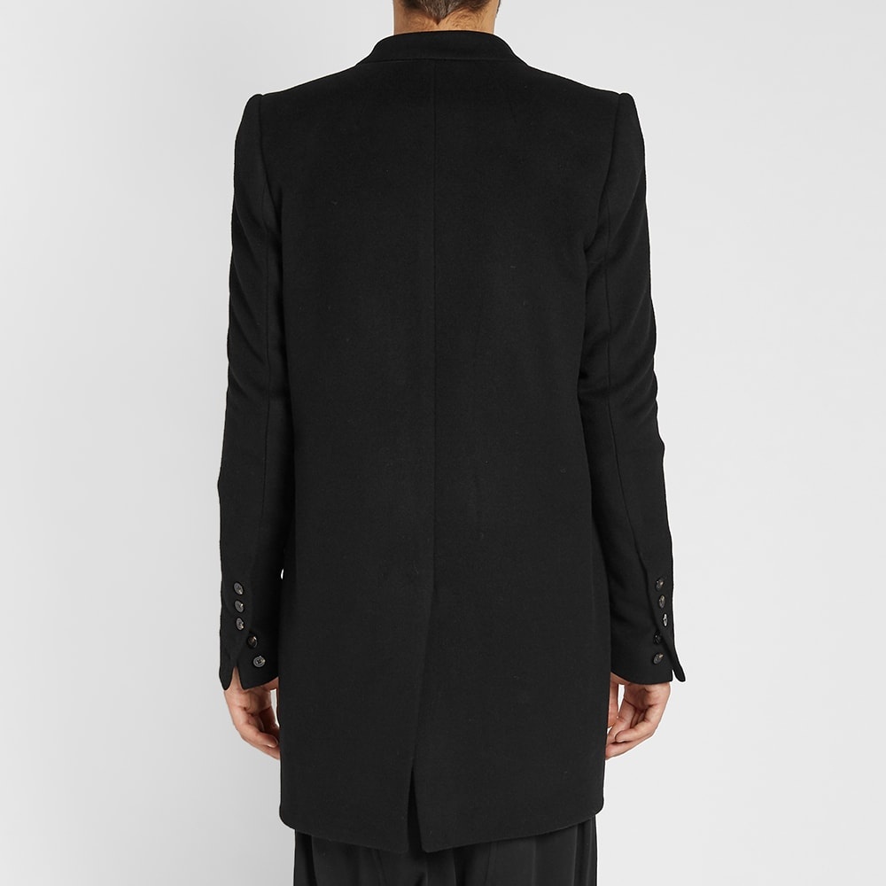 Rick Owens Single Breasted Wool Overcoat - 4