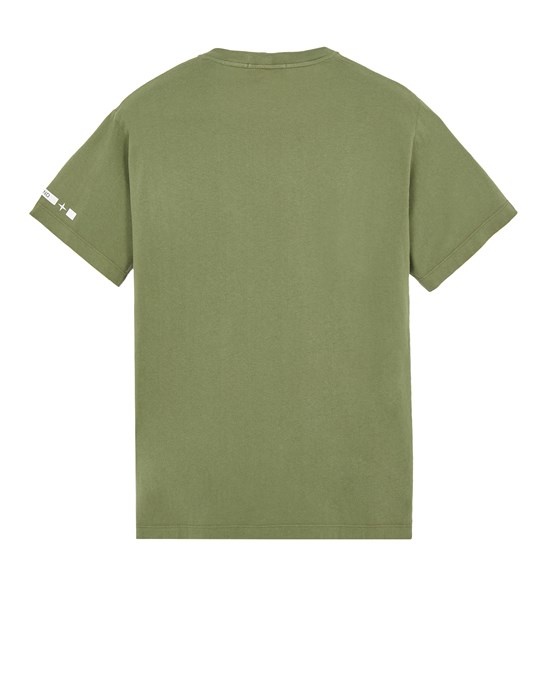 2NS83 30/1 COTTON JERSEY 'MICRO GRAPHICS TWO' PRINT_GARMENT DYED OLIVE GREEN - 2