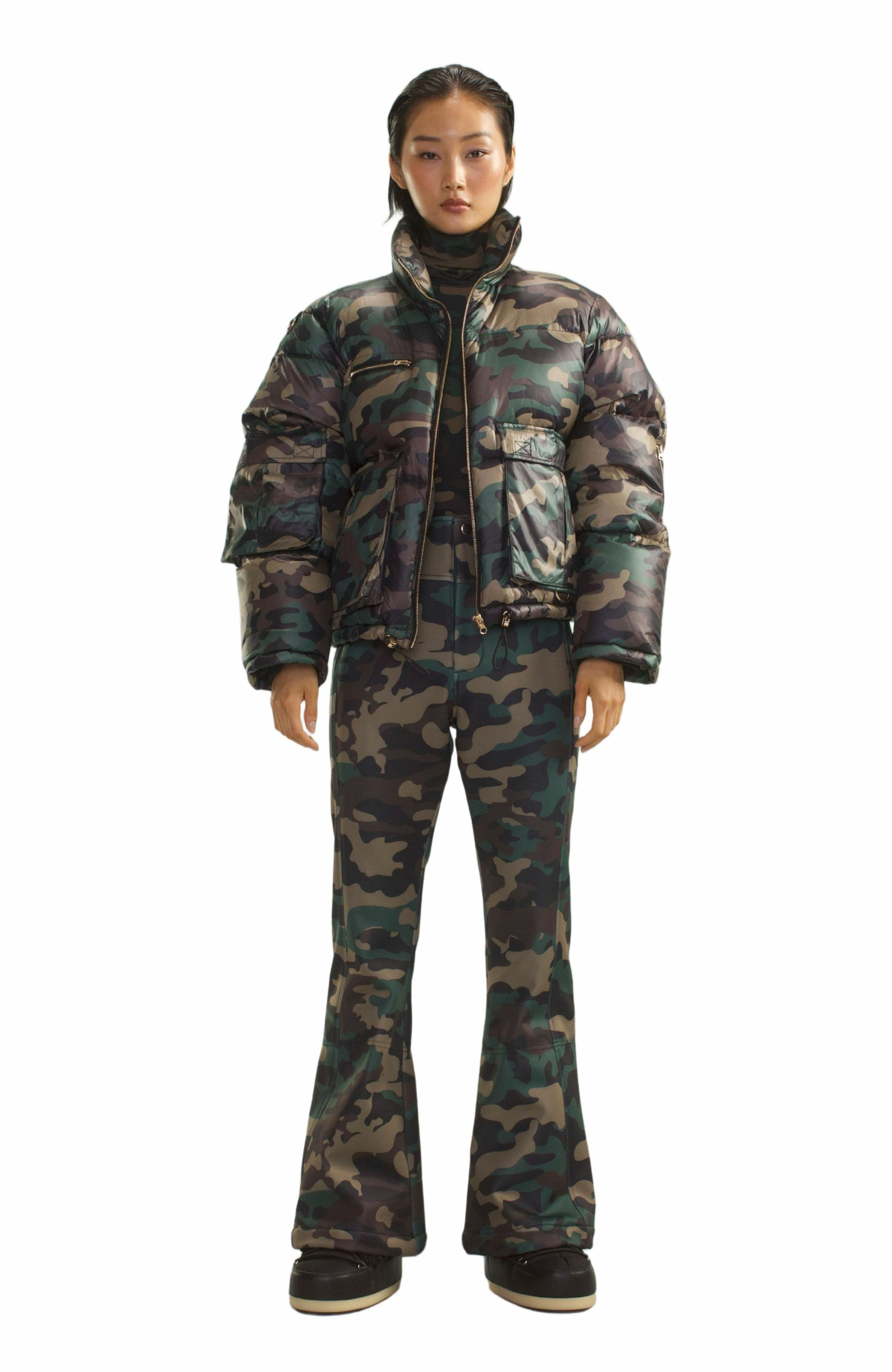 Cynthia Rowley Backcountry Puffer Jacket in Green Camo at Nordstrom - 1