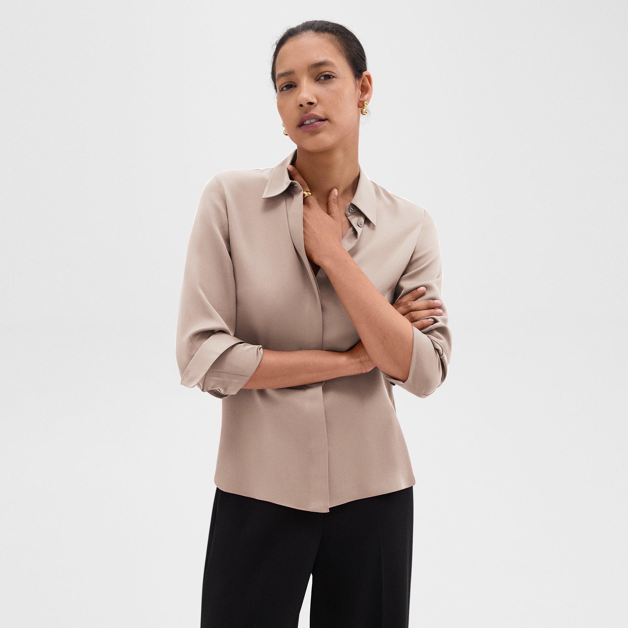 Fitted Shirt in Silk Georgette - 2
