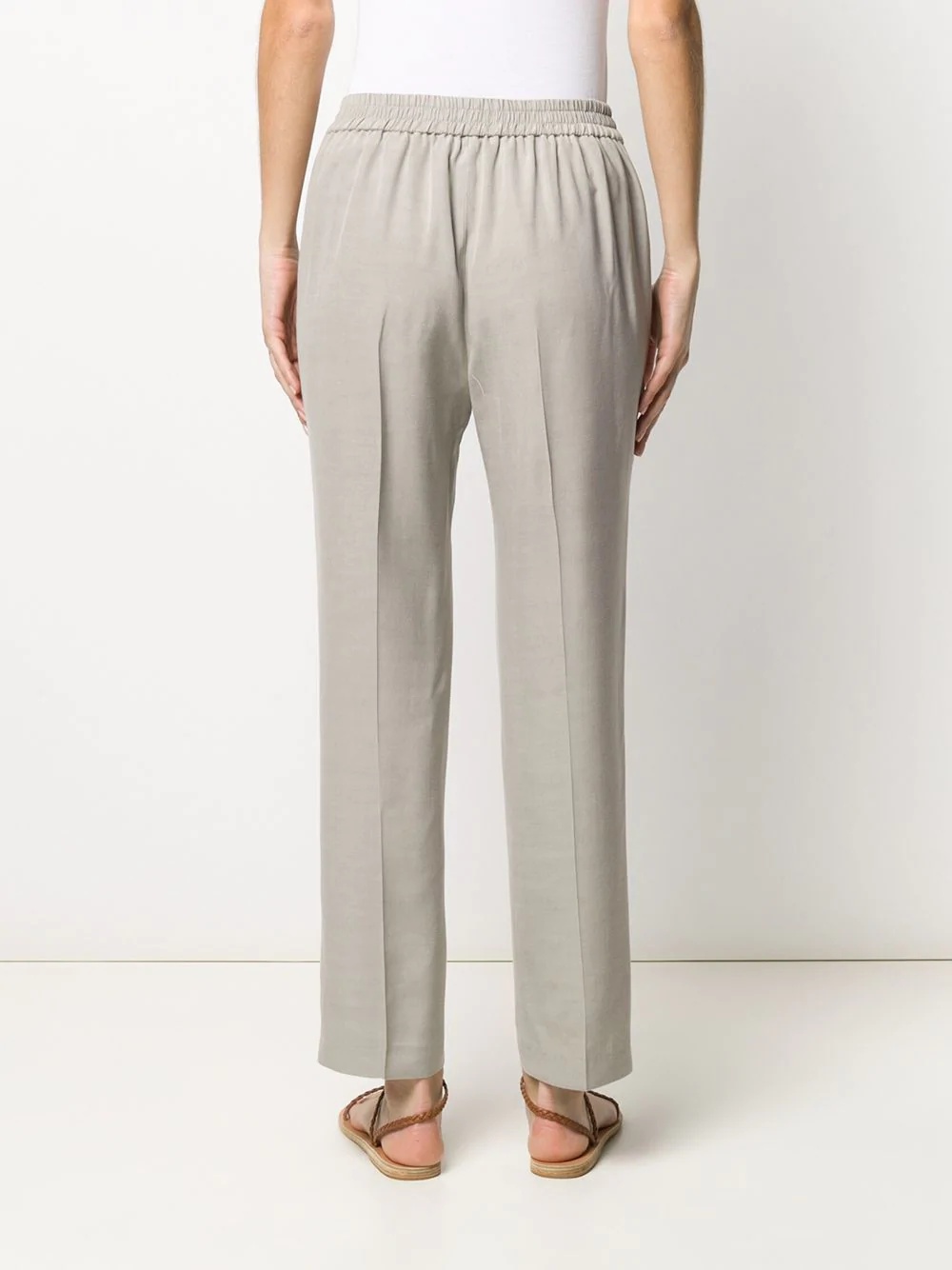 straight leg cropped trousers - 4