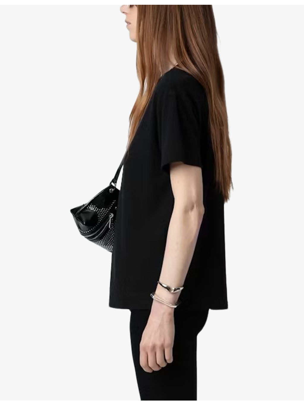 Marta diamante-embellished short-sleeve cotton-blend T-shirt - 3