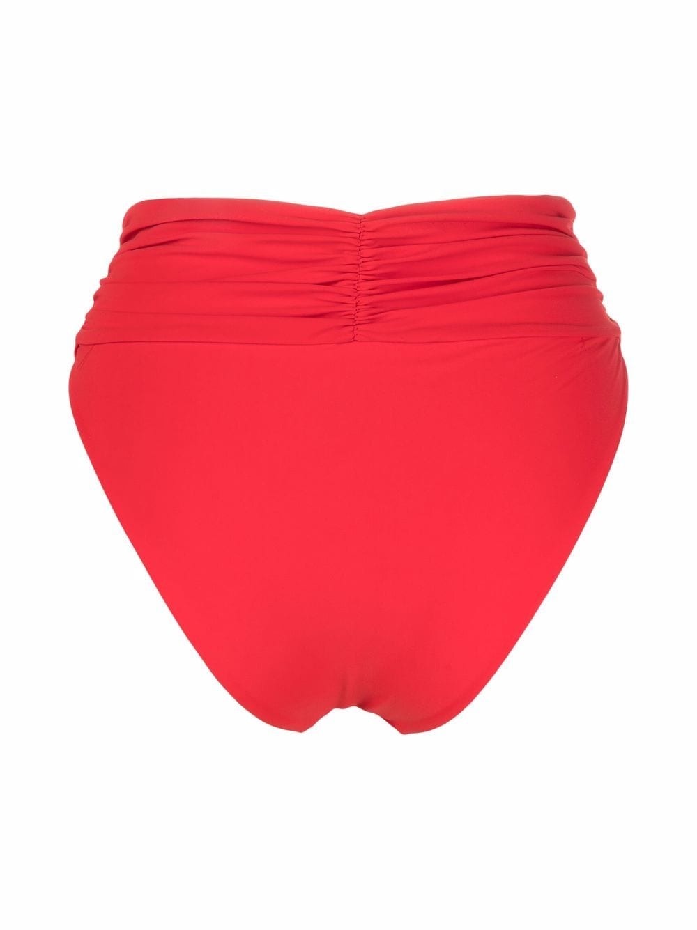 high-waisted ruched bikini bottoms - 2