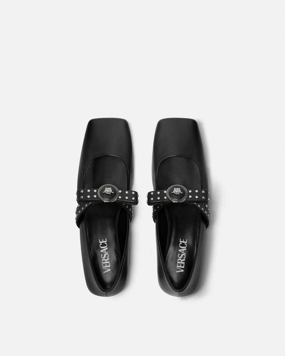 Gianni Ribbon Studded Ballerinas - 4