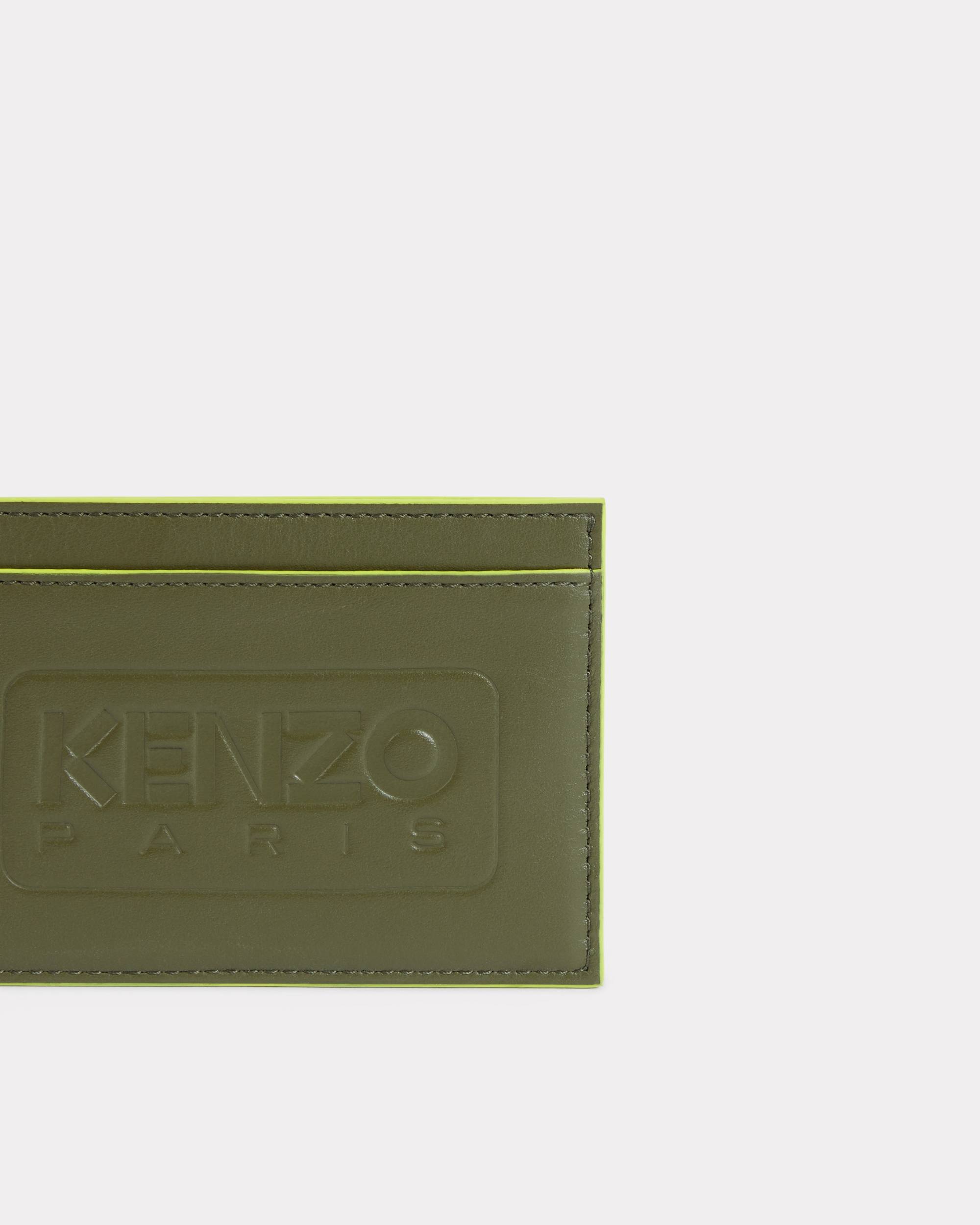 'KENZO Emboss' card holder in leather - 3