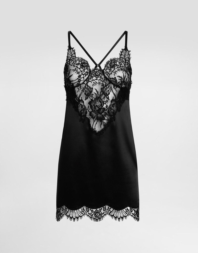 Satin and lace slip 1