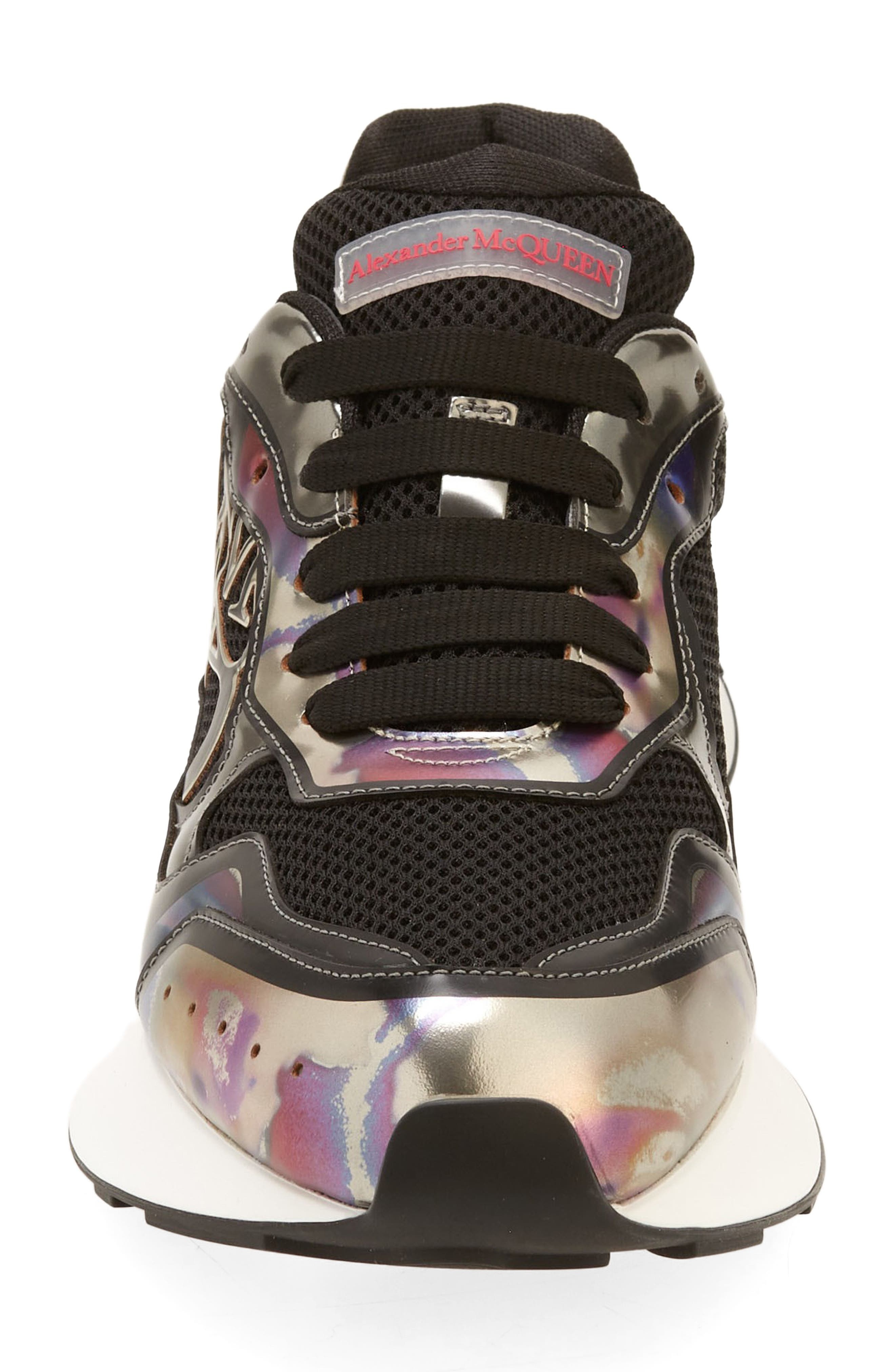 Alexander McQueen Sprint Runner Sneaker in Black/White/Multi at Nordstrom, Size 7Us - 4