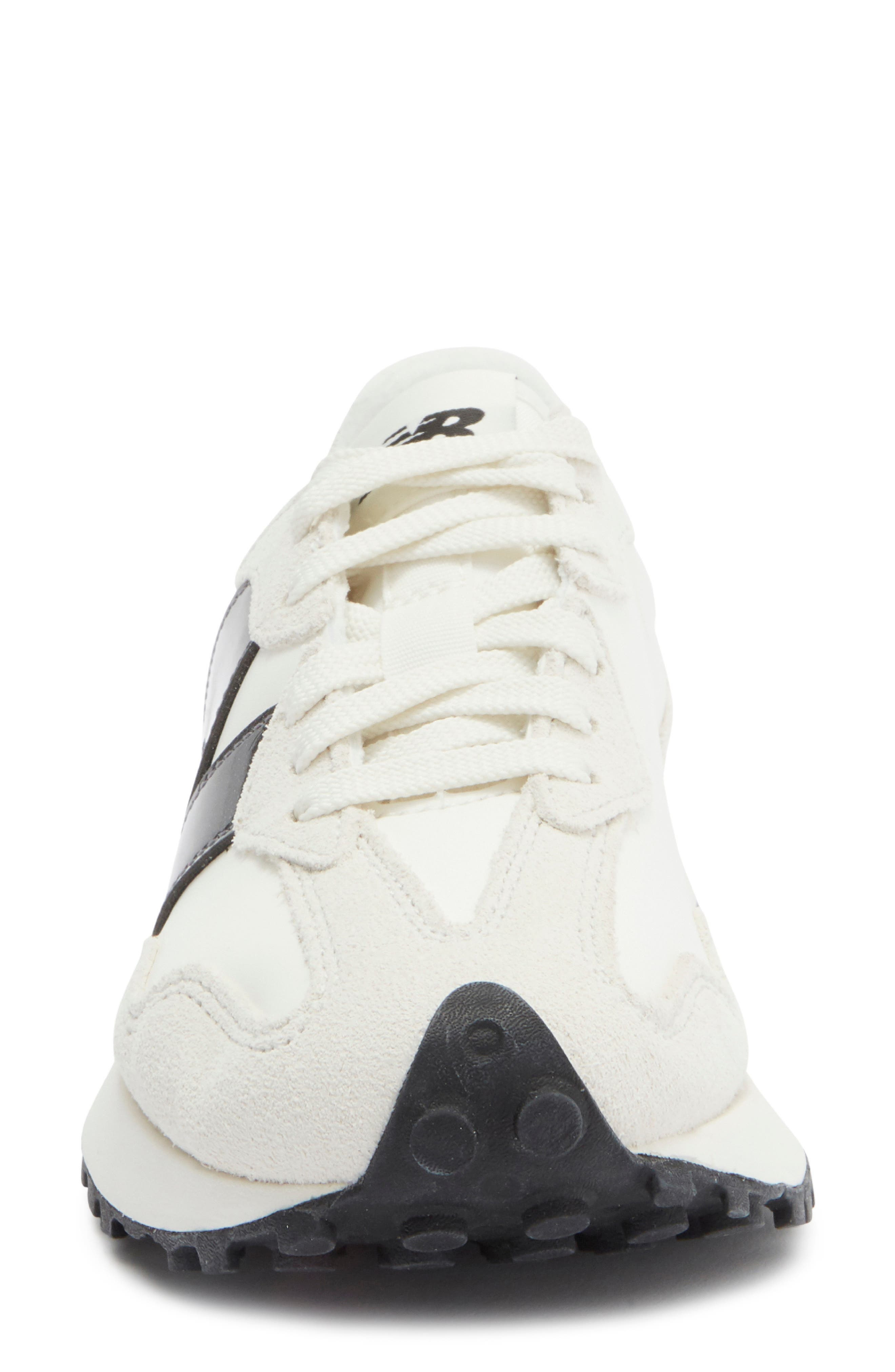 New Balance 327 Patent Sneaker in Sea Salt/Castlerock at Nordstrom - 4