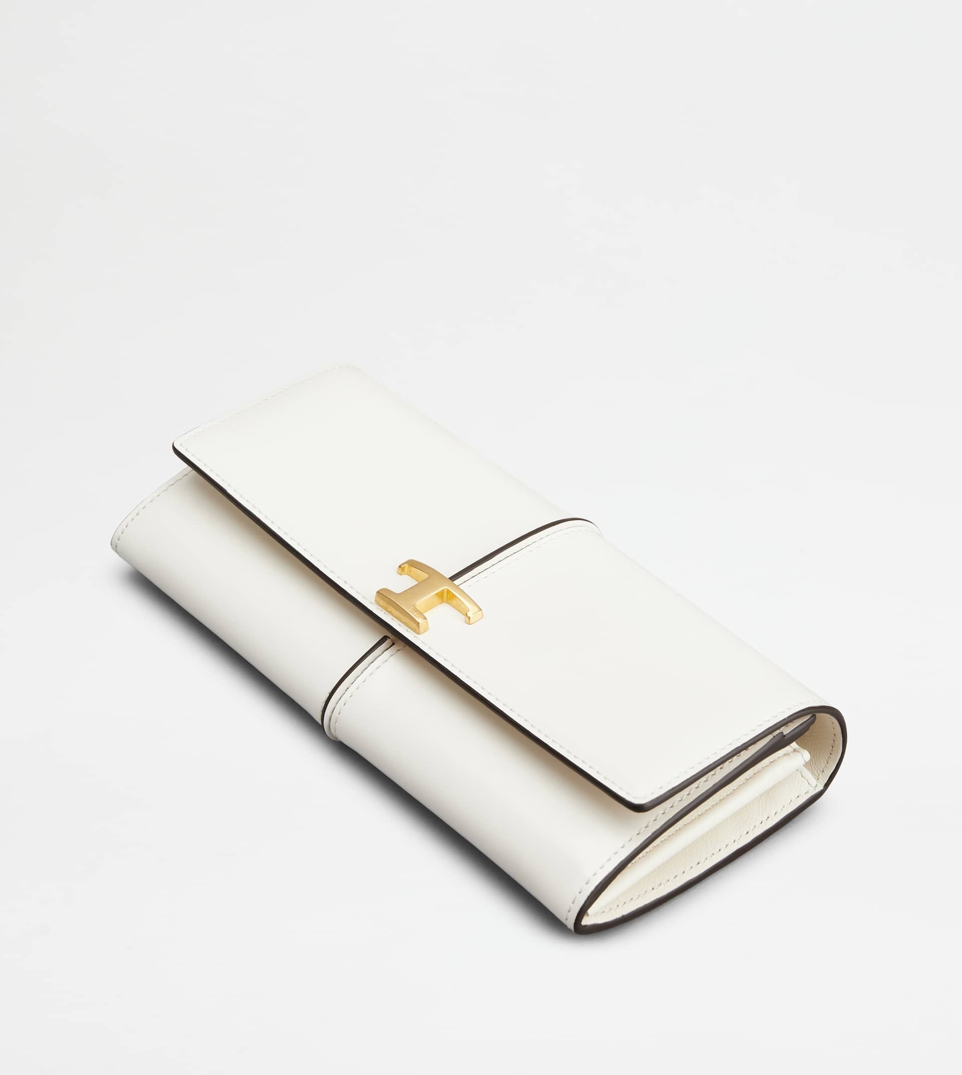 T TIMELESS WALLET IN LEATHER - WHITE - 4