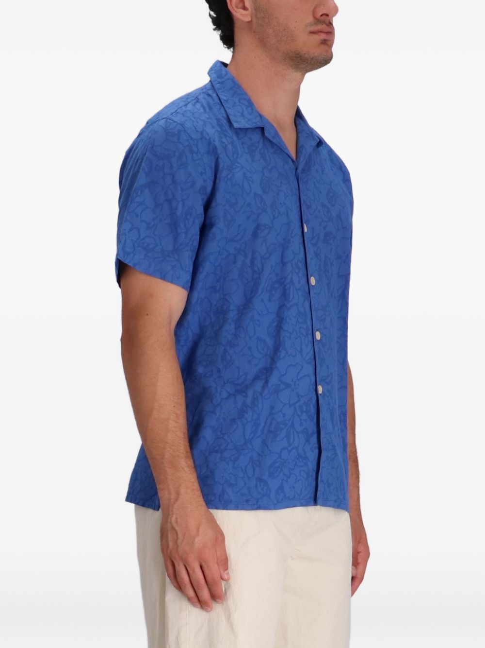 floral-print cotton  shirt - 3