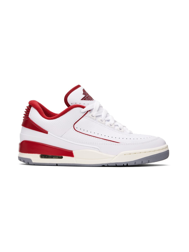 White & Red Air Jordan 2/3 Sneakers - 1