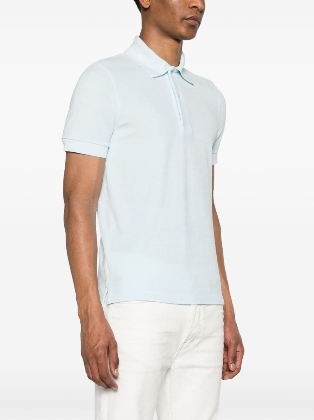 towelling-finish polo shirt - 3