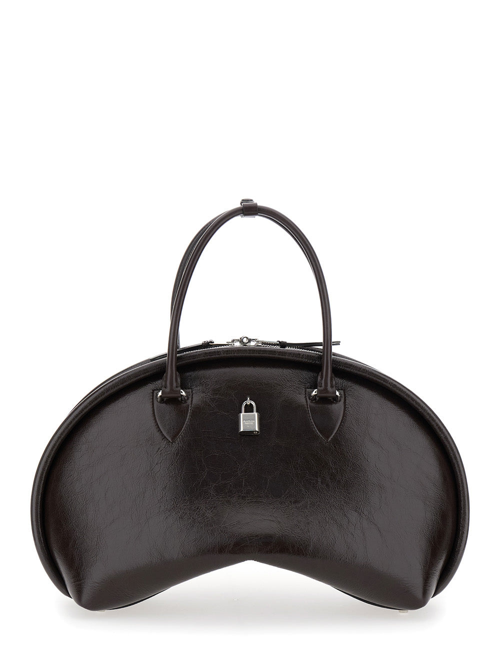 Acne Studios Women Black Handbag With Two Top Handles And Logo Plaque On The Front In Leather Woman - 4