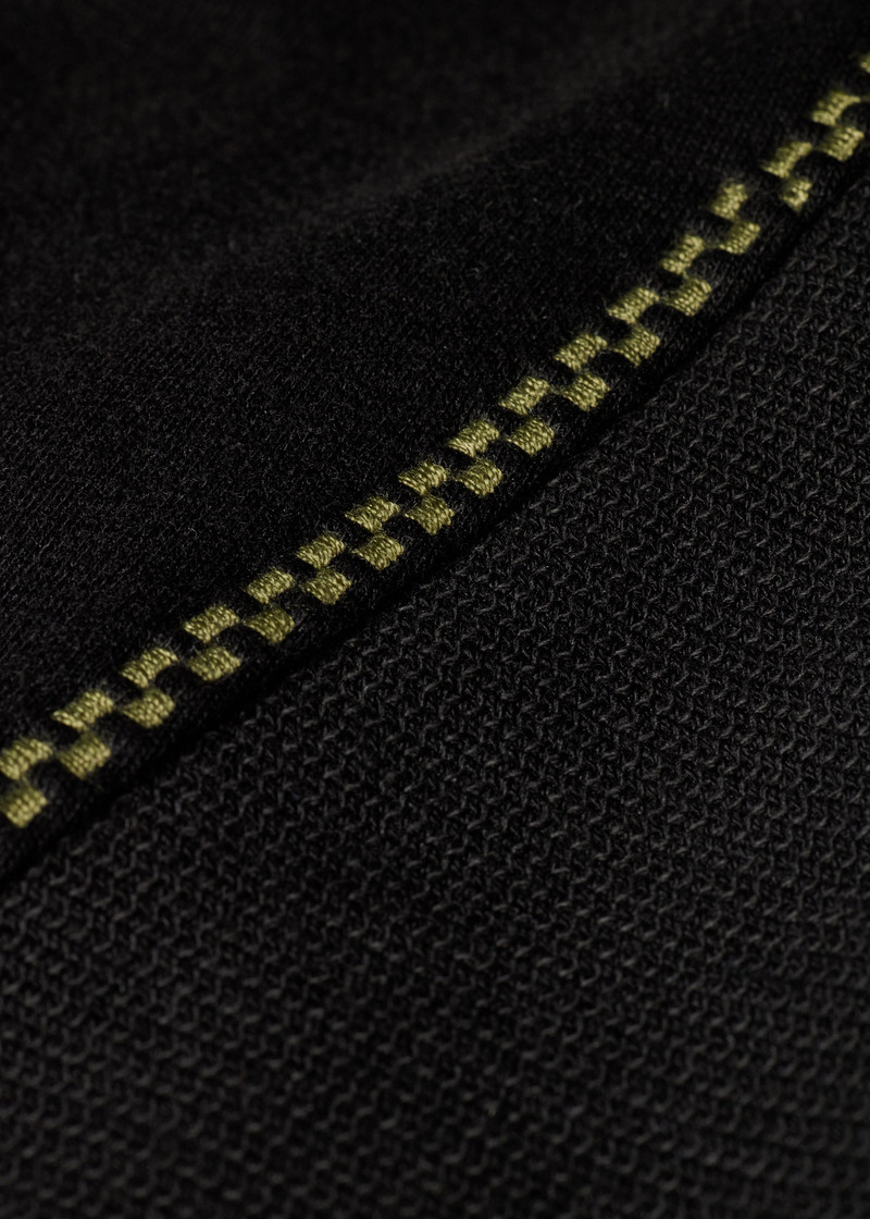 Black Textured Sweatshirt with Contrast Embroidery 6