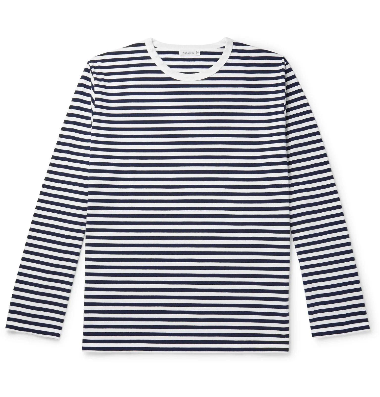 Striped COOLMAX Cotton-Blend Jersey T-Shirt - 1