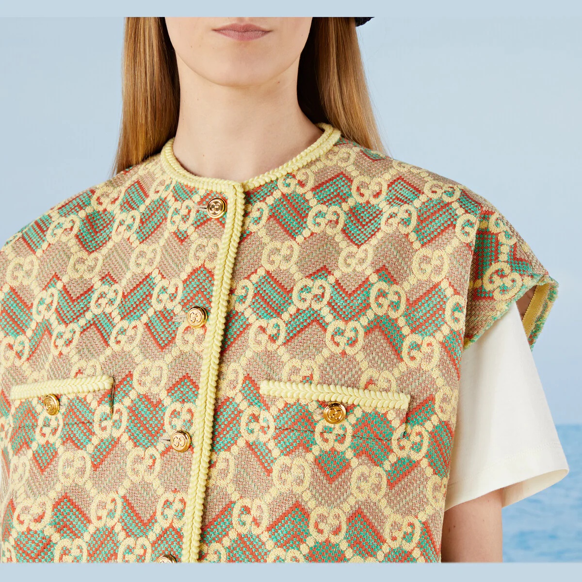 GG tweed vest - 4