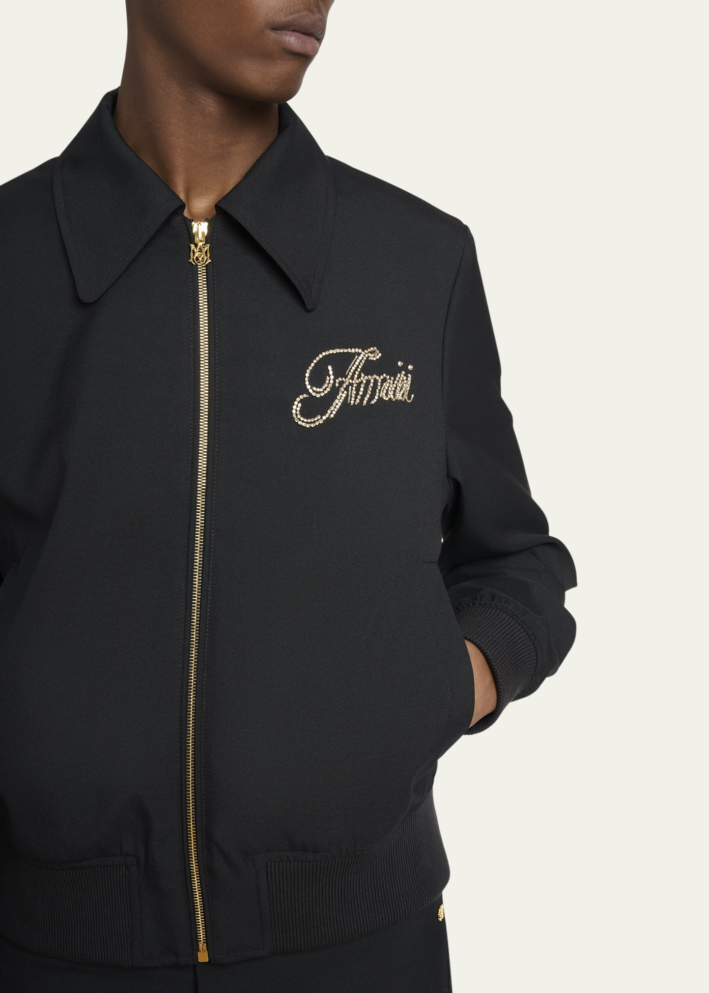 Men's Crystal Club Amiri Satin Blouson - 5