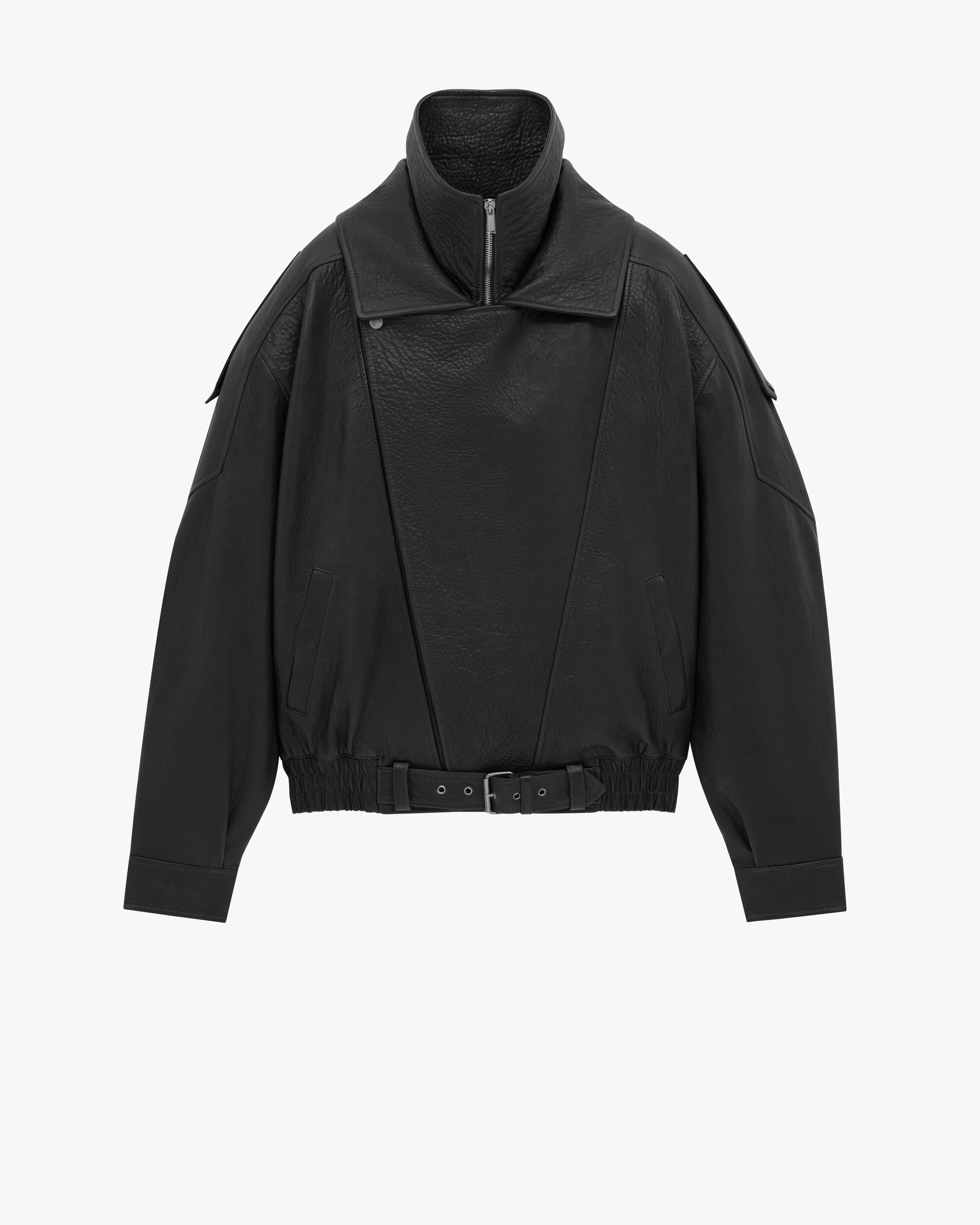 bomber jacket in lambskin - 2