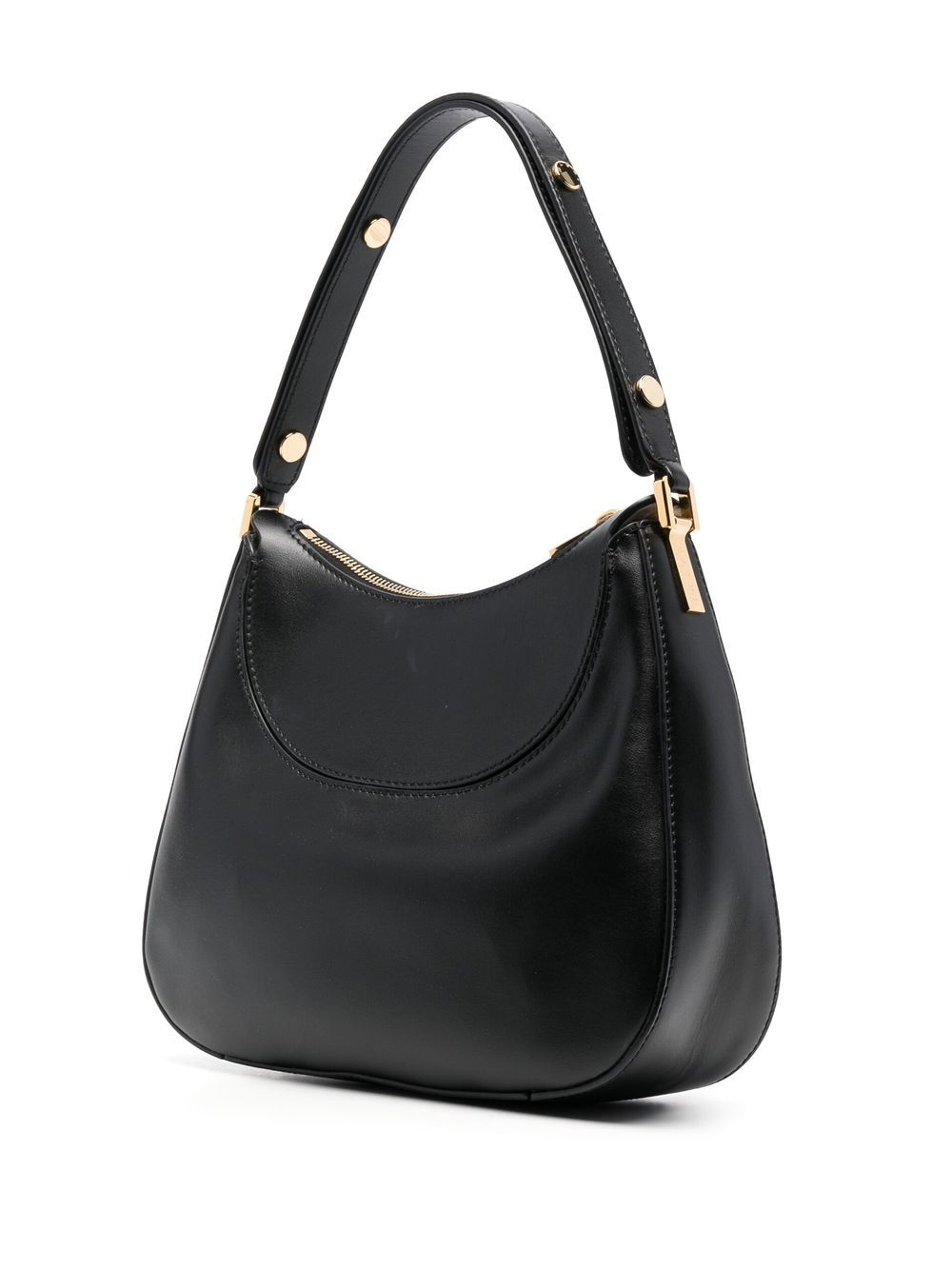 seam-detail leather shoulder bag - 4