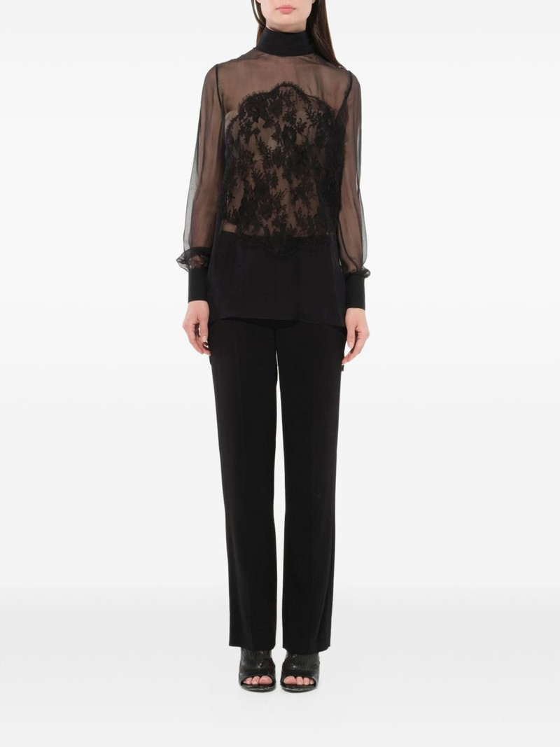 Givenchy Podium lace-panel blouse outlook