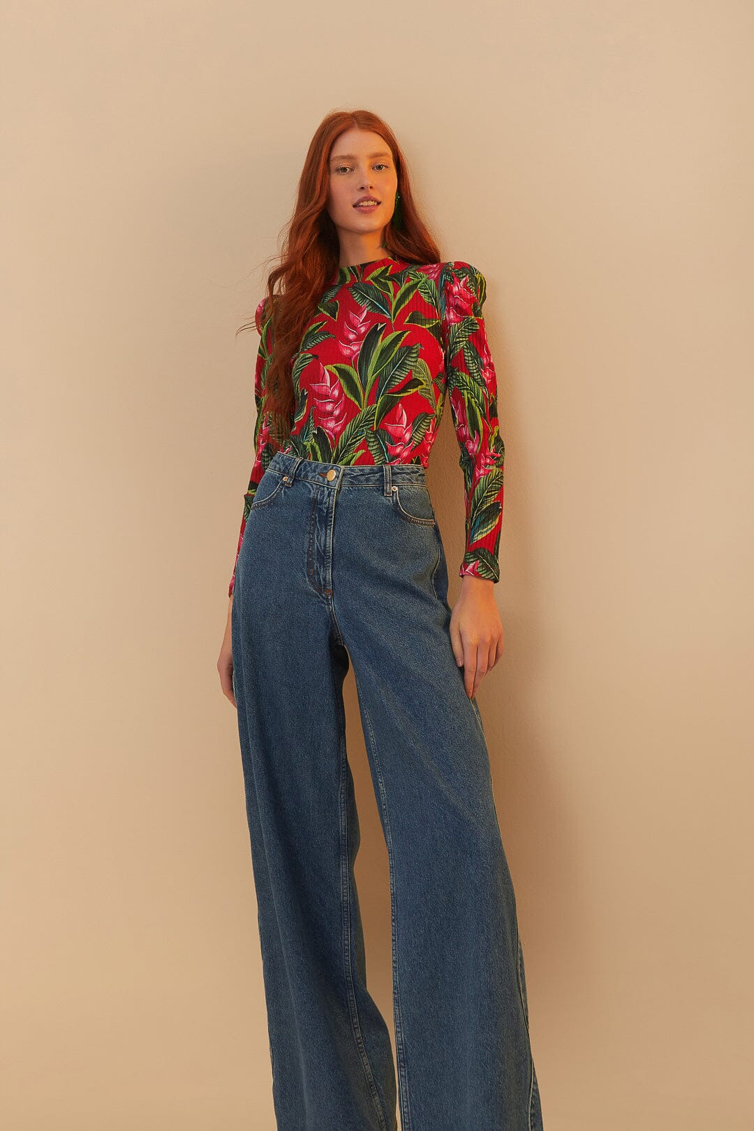 Denim High Waist Pants - 3