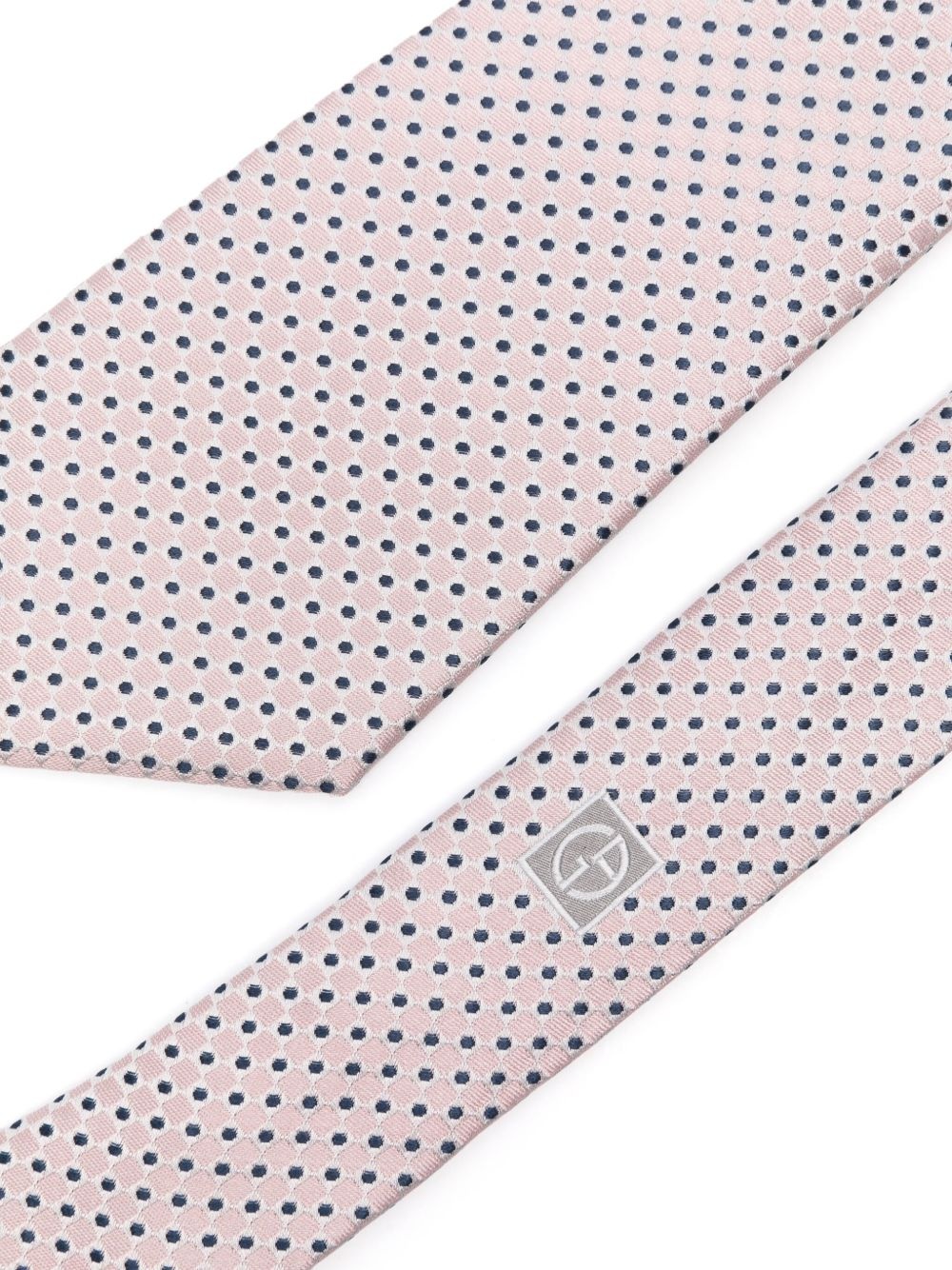 patterned-jacquard silk tie - 2