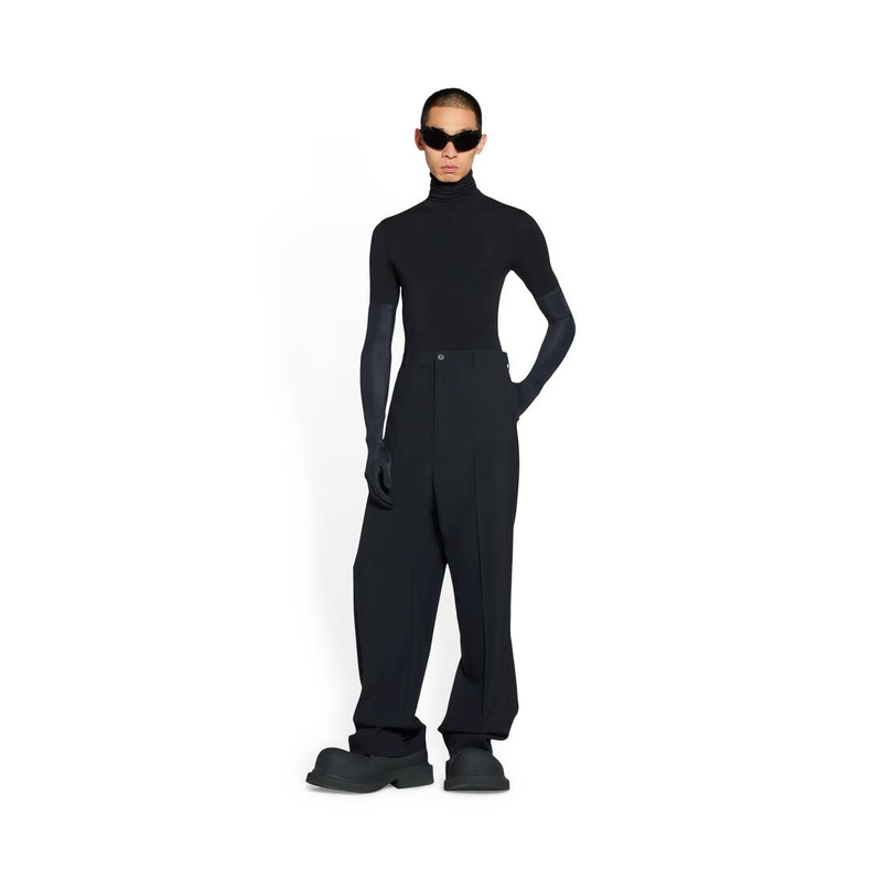 BALENCIAGA Men's Large Fit Tailored Pants in Black outlook