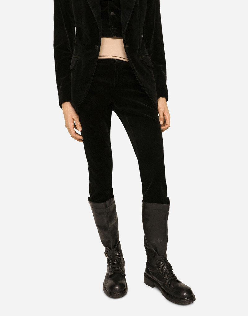 Single-breasted smooth velvet suit 6