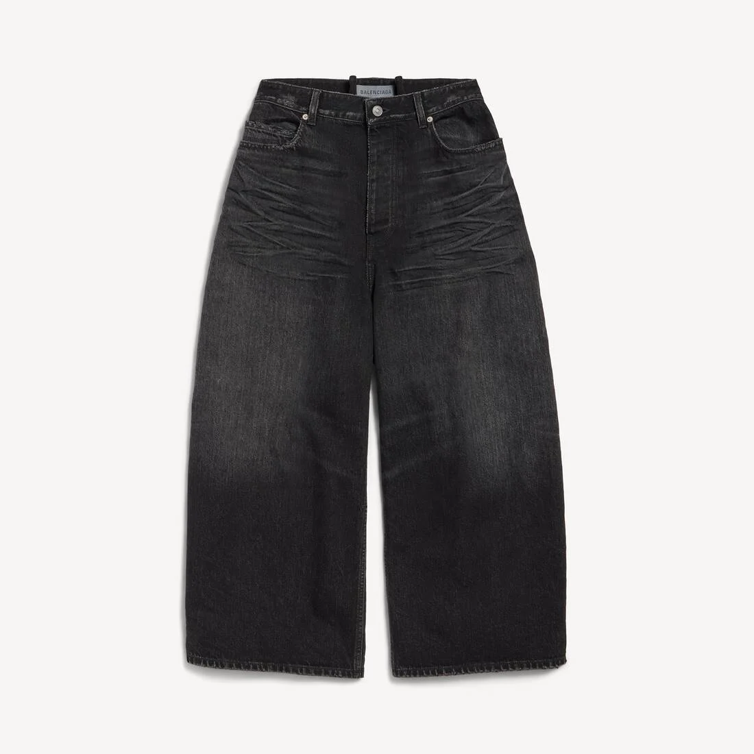Men's Curved Jeans in Black - 1