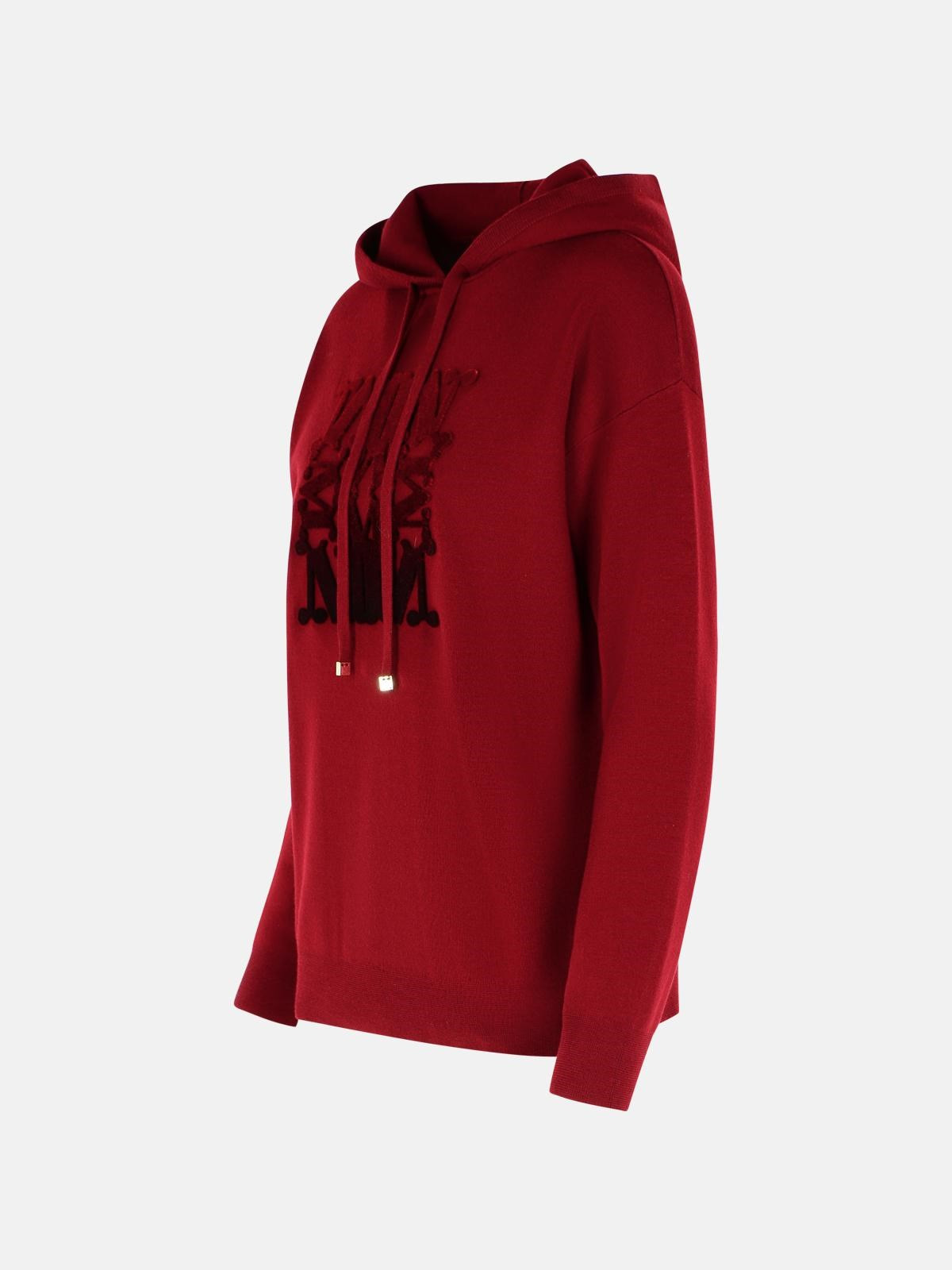 WINE VIRGIN WOOL SWEATSHIRT - 2