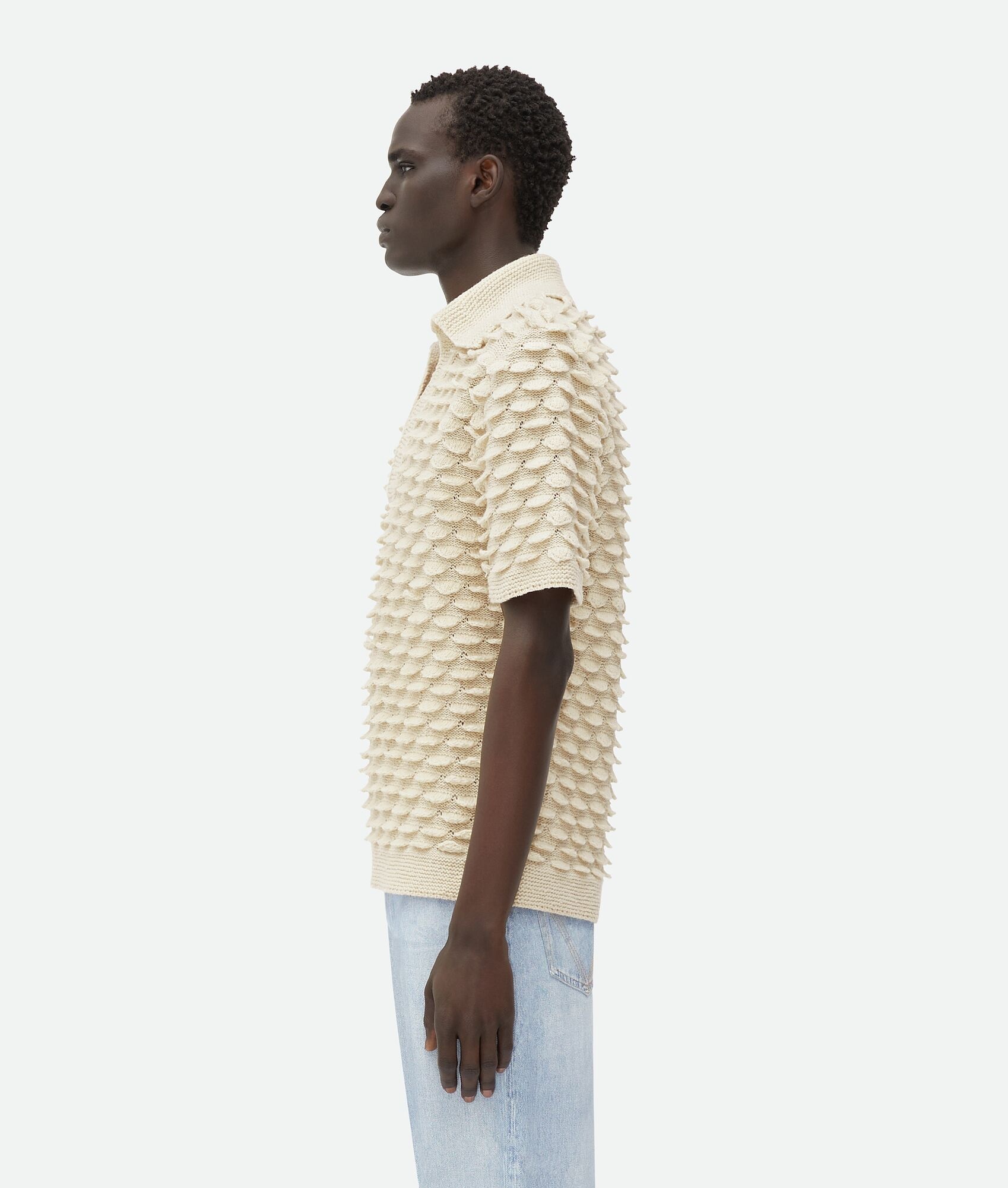 Fish Scale Wool Polo - 2
