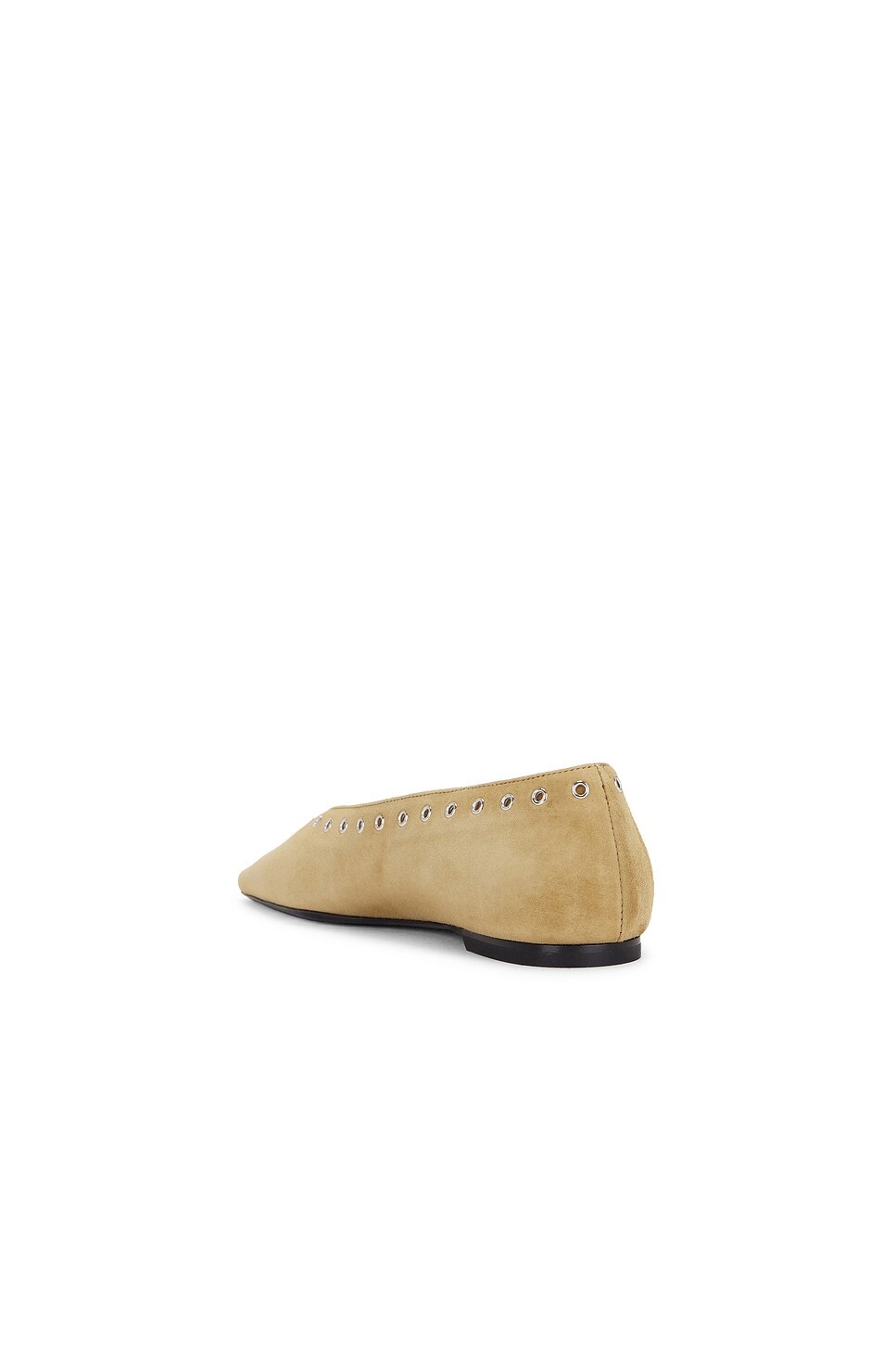 Suede Lace Up Ballerina Flat - 3
